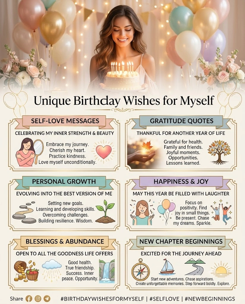 Unique Birthday Wishes for Myself