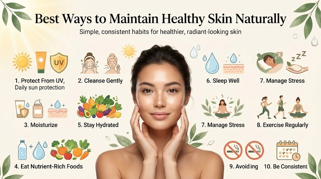 Best Ways To Maintain Healthy Skin Naturally