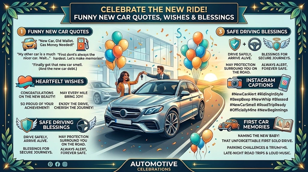 Funny New Car Quotes Wishes And Blessings