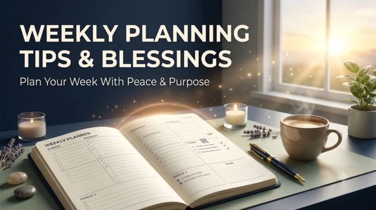 Weekly Planning Tips Blessings