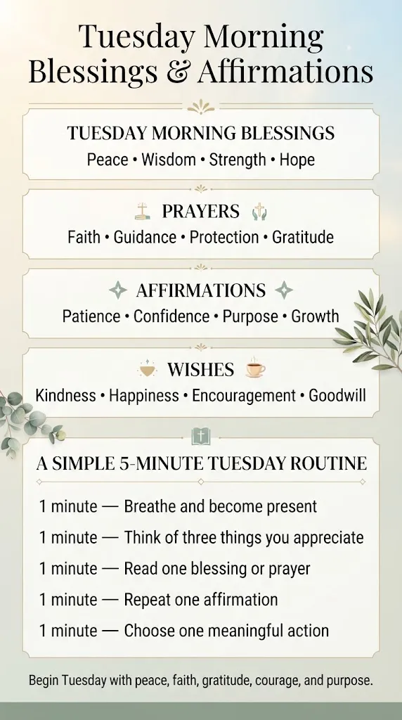 Tuesday Morning Blessings Affirmations