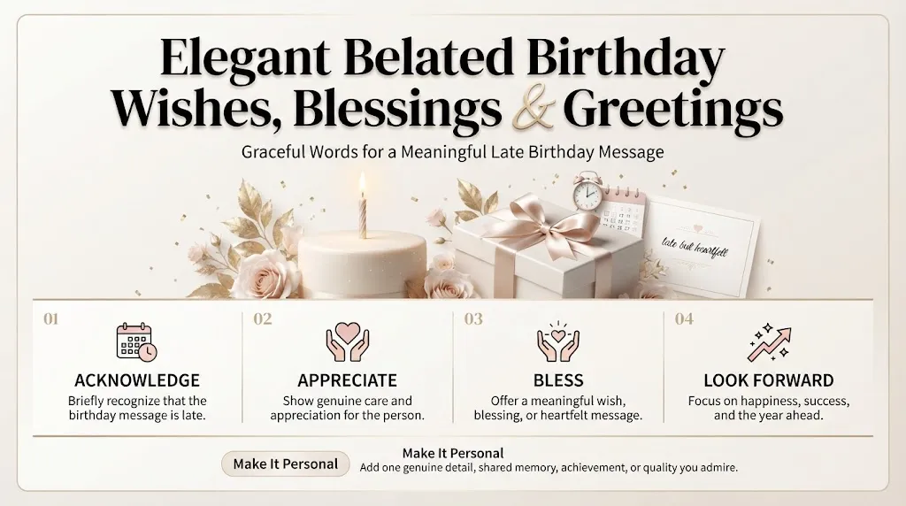 Elegant Belated Birthday Wishes