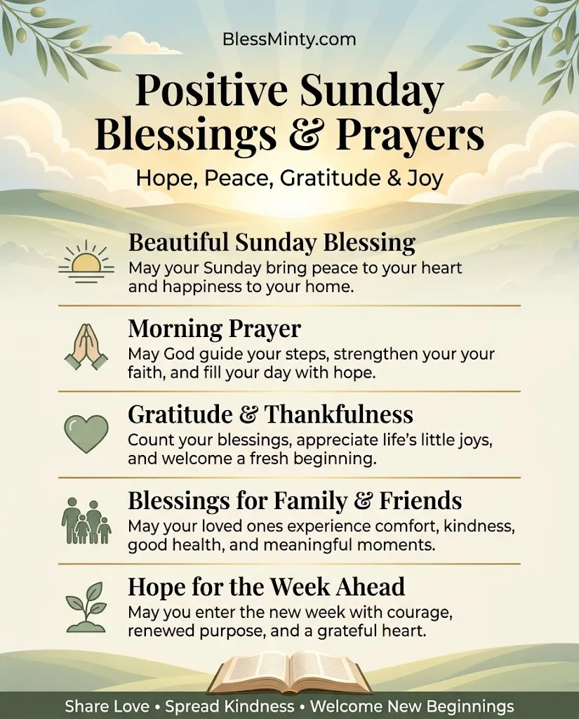 Positive Sunday Blessings Prayers